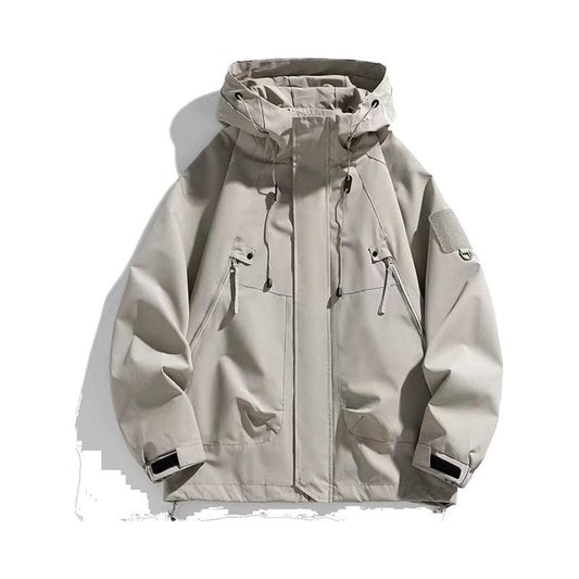 Kit Glacier – Dominion Shell Ash, veste coupe-vent beige